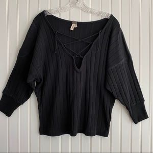 Free People, We the Free black top SIZE MEDIUM